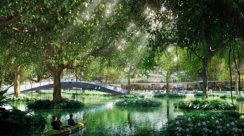 công viên nội khu dự án charmora city nha trang