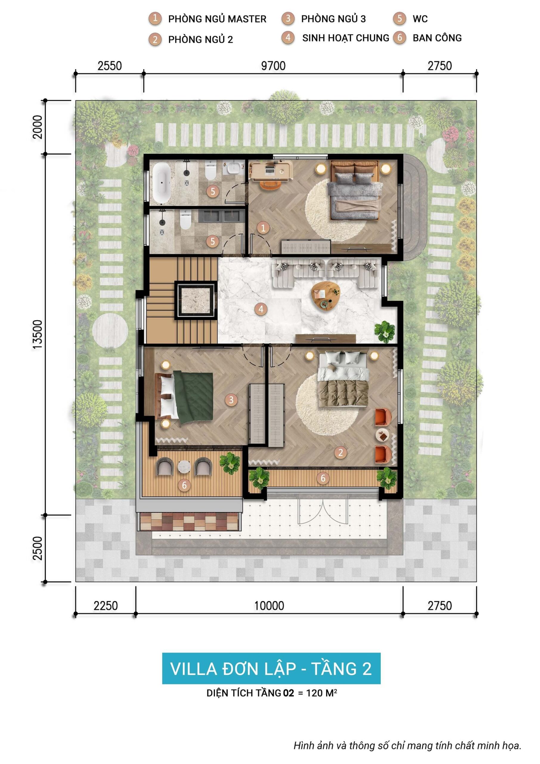 layout biệt thự đơn lập charmora city tầng 2